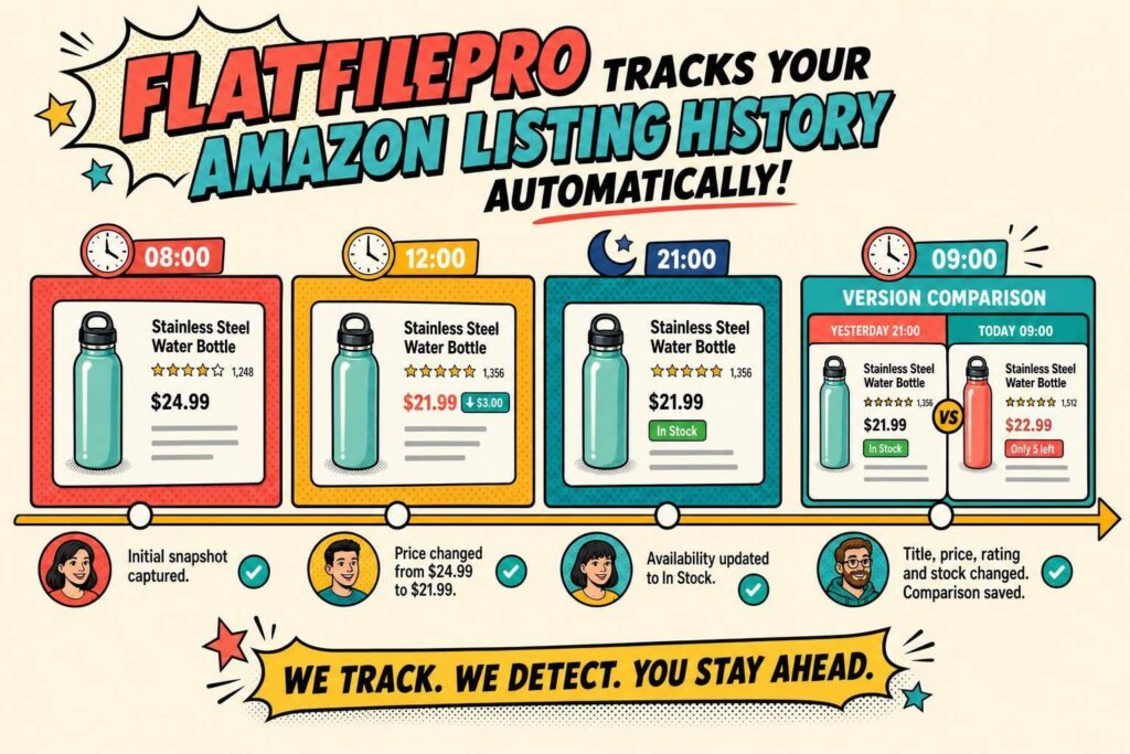 FlatFilePro Tracks Your Amazon Listing History Automatically